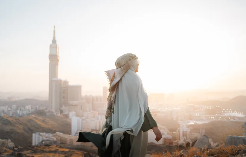 Pemandangan Masjidil Haram dan Ka'bah dari udara — City Tour Makkah Elmuyassar